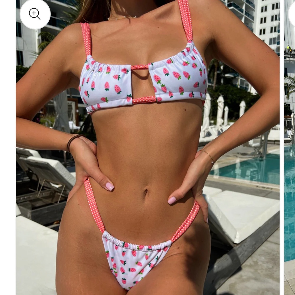 Strawberry Milk Mob bathing suit top like new!